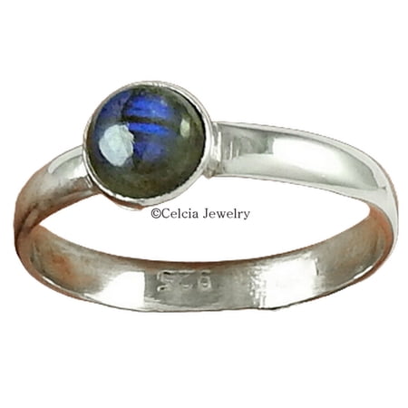 Natural Labradorite Gemstone Ring, Pure 925 Sterling Silver Ring, Bridal Ring, Cocktail Ring, Engagement Ring, Dainty Ring, Solitaire Ring, Attractive Ring, Mothers Day Gift Ring (labradorite, 7)