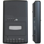 Cassette Player Tape Recorder, Portable Walkman Cassette USB Player with Stand-Alone Mic, One-Touch Recording(Black)
