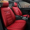 thumbnail image 3 of OTOEZ Car Seat Covers Full Set Leather Front and Rear Bench Backrest Seat Cover Set Universal Fit for Auto Sedan SUV Truck, 3 of 10