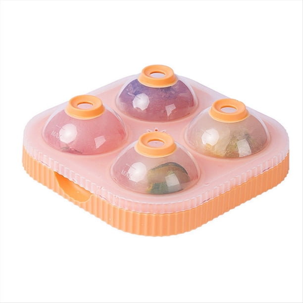 MáQuina para Hacer Bolas de Hielo Grande, 6,5 Cm, Esfera Redonda Grande, Bolas Altas, Bandeja con Molde para Cubitos de Hielo para Herramientas Barra CóCteles de Whisky, Naranja
