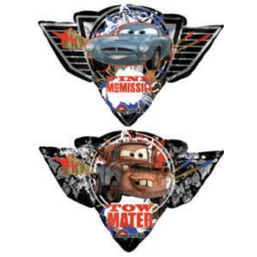 MATER & FINN CARS Balloon •  Large Foil Mylar Balloon • Party Supplies Decorations Foil Mylar Balloon
