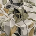 thumbnail image 2 of 60 Inch Round Tablecloth with White Lace Trim Fall Table Cover for Elegant Dining Decor Lily Motifs Pattern, 2 of 8