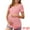 Pink, variant on DARING DIVA Women's Short Sleeve Crew Neck Wrinkle Design Maternity Blouses S Black
