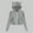 Grey, variant on jsaierl Cat Ear Hoodies for Women Zip Up Crop Jacket Solid Long Sleeve Sweatshirt Casual Y2k Cute Hooded Jacket Outwear