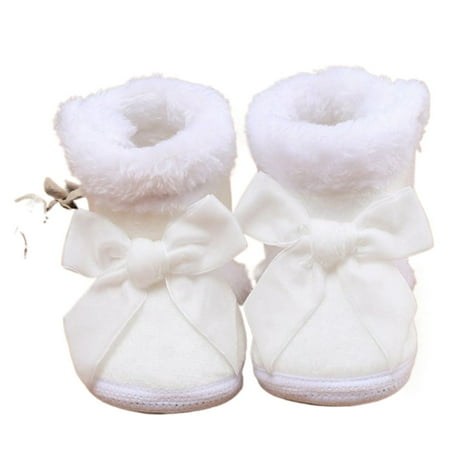 Lcxweerr Kids Anti-Skid Snow Boots 0-18M Infant Baby Baby Girls Winter Warm Shoes