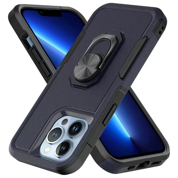 Ongeautoriseerd kaping Renderen For Apple iPhone 14 Pro Max (6.7") Hybrid Rugged Hard Drop-Proof 3 Layer  Protection Military Grade with Metal Ring Stand Cover ,Xpm Phone Case [  Blue ] - Walmart.com