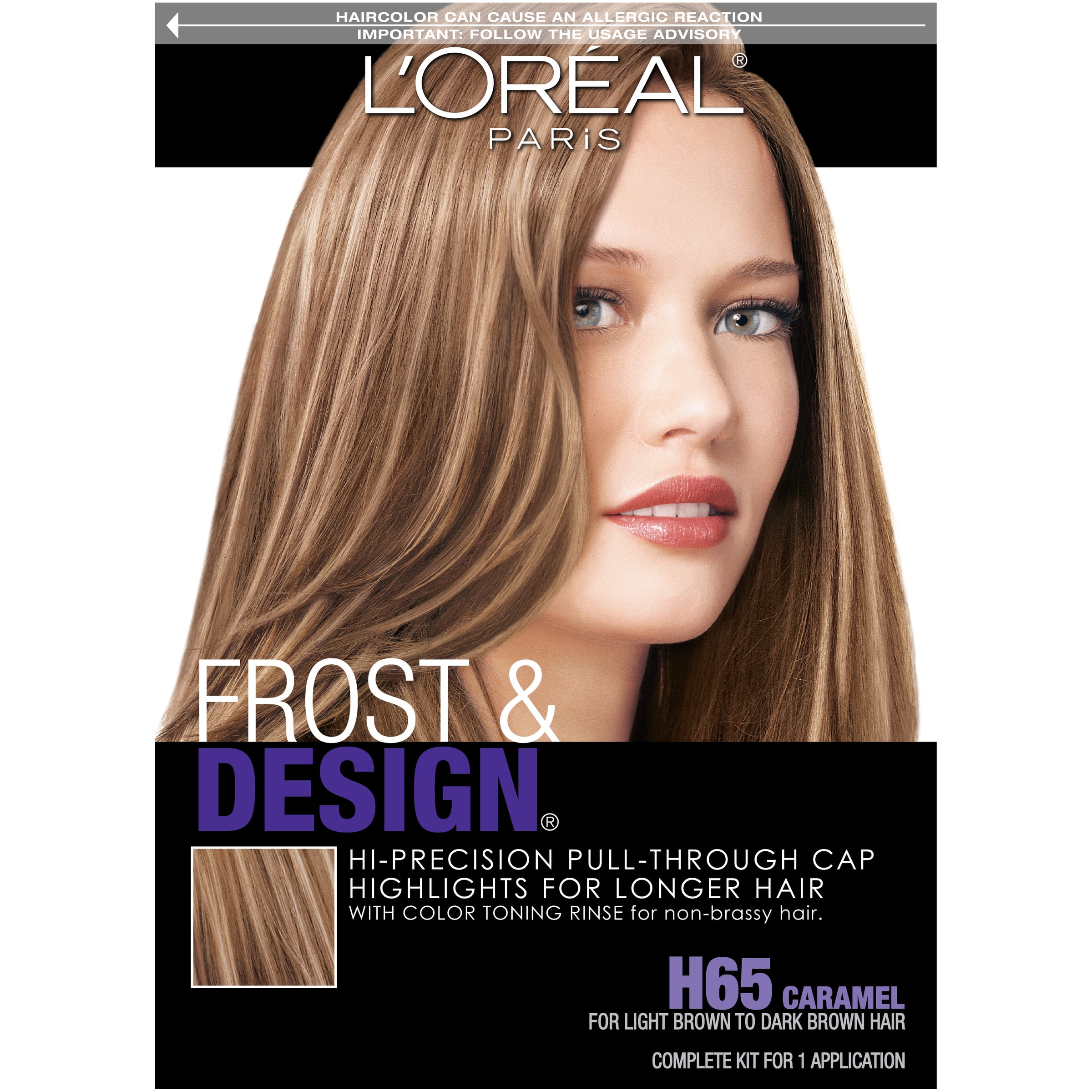 L'Oreal Paris Frost & Design Caramel H65 Hair Color, 1 Application