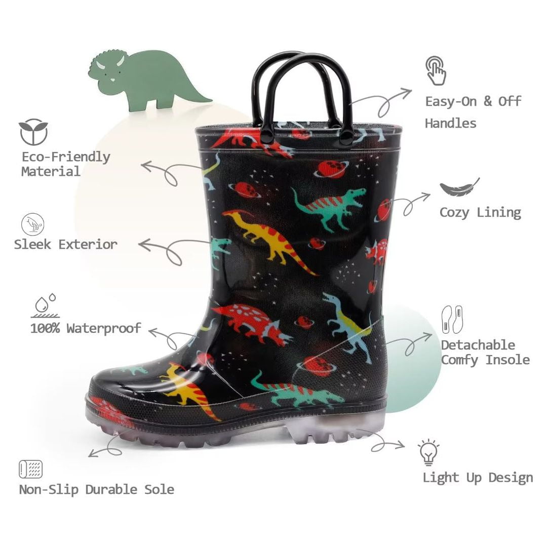 Waterproof Light Up Rain Boots for Toddler Boys Nigeria Ubuy