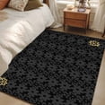 thumbnail image 4 of Area Rug for Living Room, Black Golden Floral Non-Slip Indoor Large Carpet for Bedroom/Dining Room, Modern Abstract Art Spring Flowers Washable Low-Profile Rectangle Floor Runner Rugs - 4 x 6 Ft, 4 of 8
