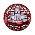 thumbnail image 4 of Juguetes voladores OVNI de mano luces LED Mini helicóptero teledirigido a mano para niños al aire libre y en interiores - Rojo, 4 of 8