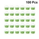 thumbnail image 2 of FELTECHELECTR 100 vasos desechables de papel para helado, de 85/200 ml, con forma de bola y tapa de media bola, para postre, pastel o bol (verde), 2 of 6