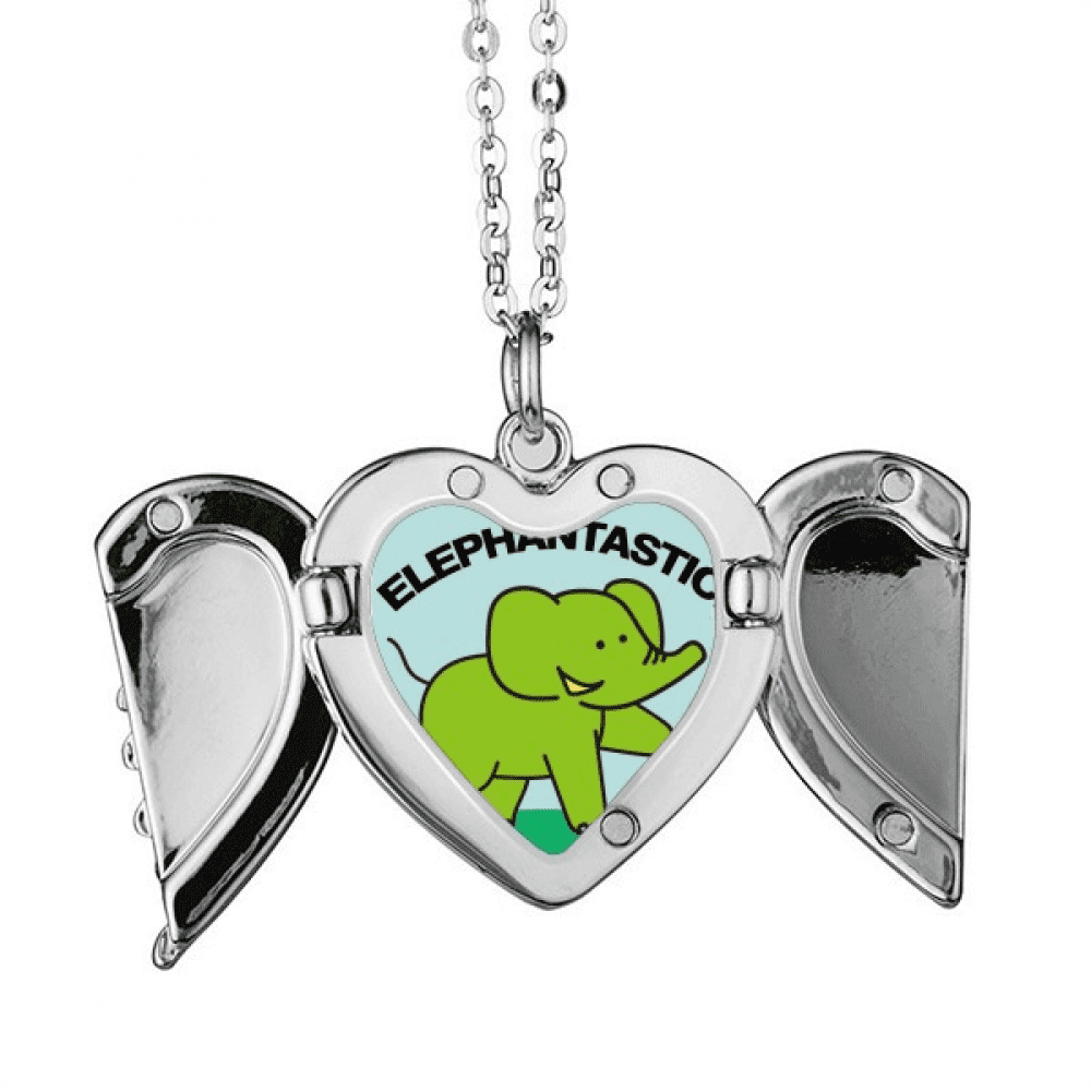 how describe elephant walk angel wings necklace pendant fashion ...