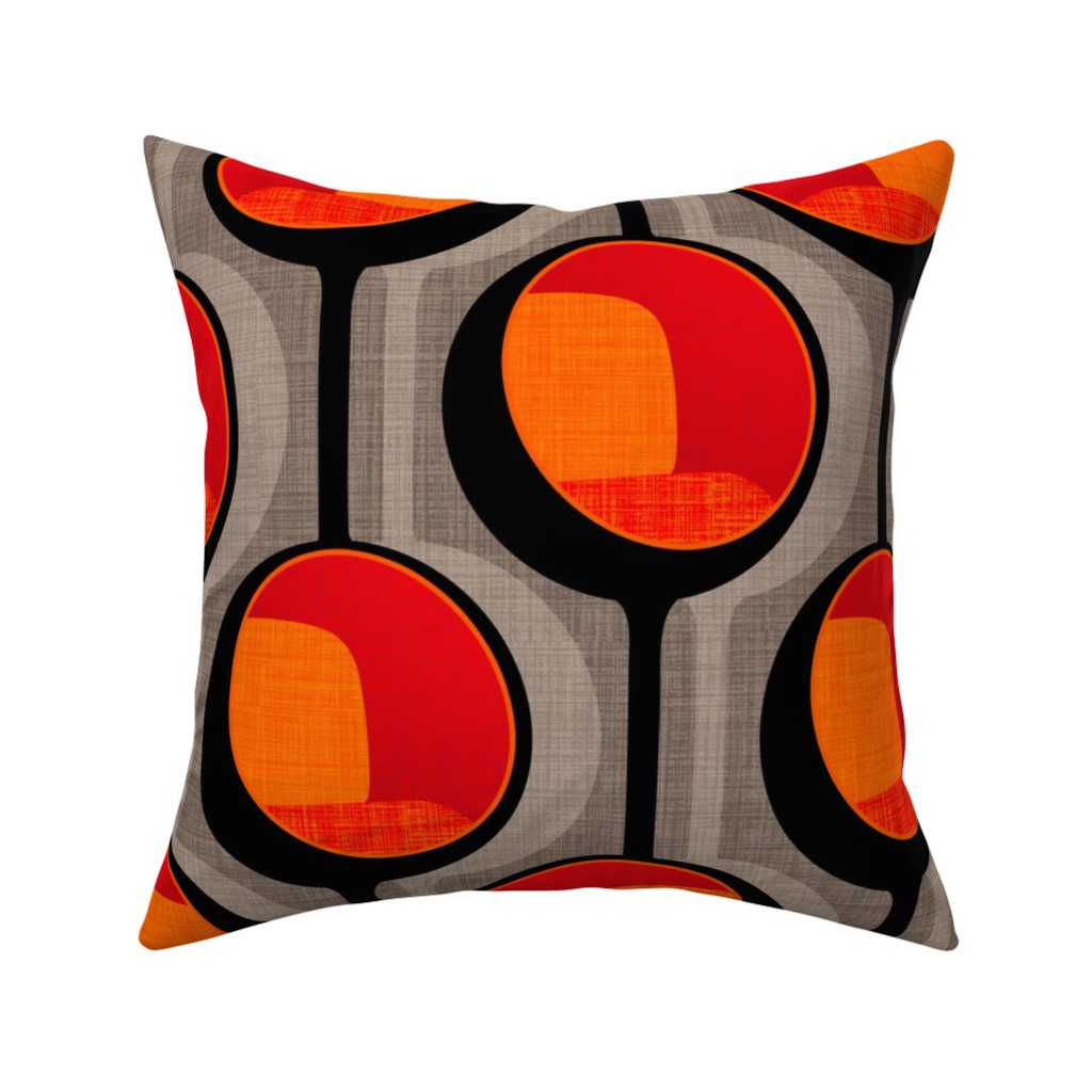 Mod Chair Midcentury Modern Throw Pillow Cover w Optional Insert by