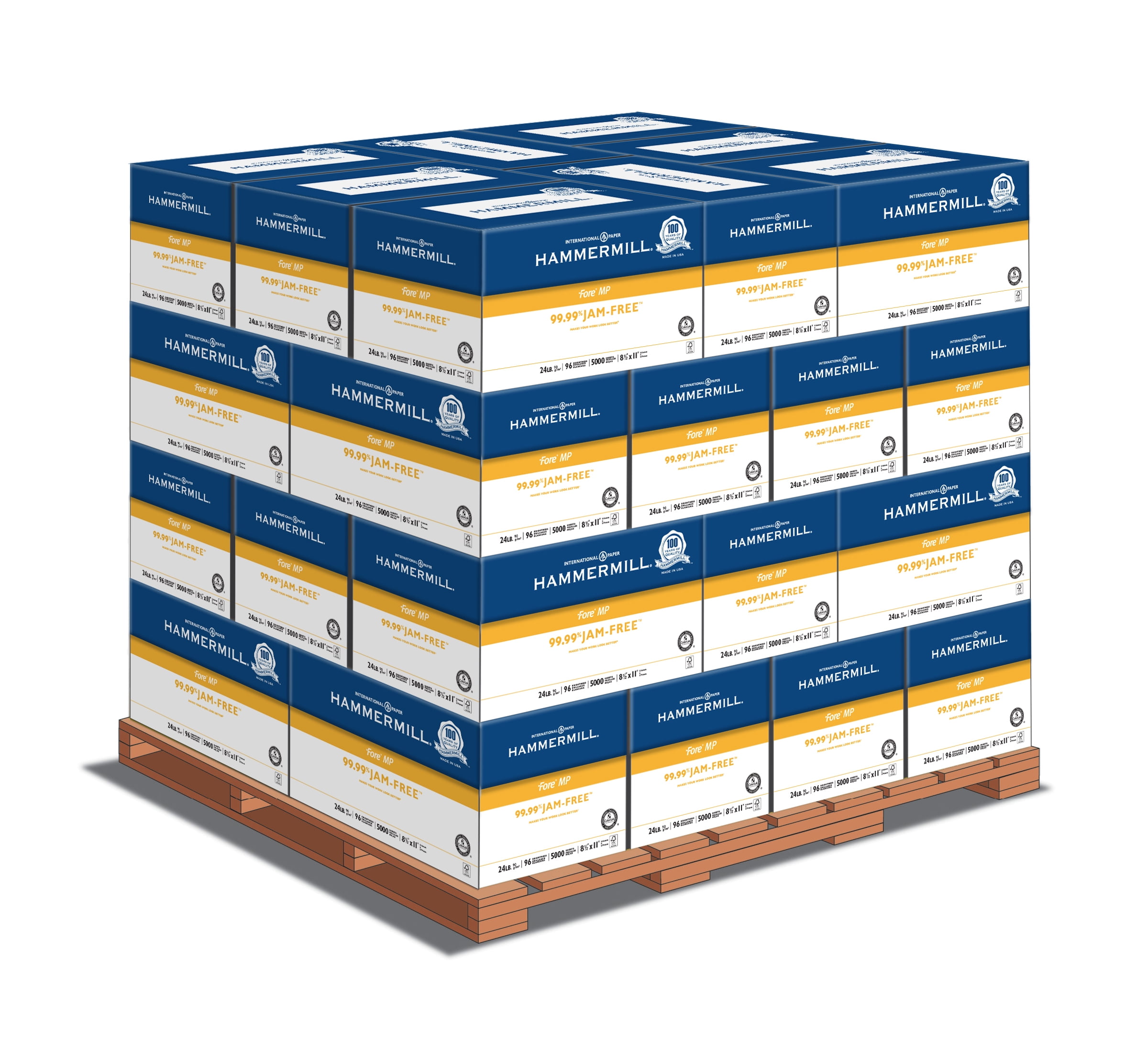 Hammermill Fore MP Paper 8.5" x 11" 24lb 96 Bright (10328) 5000 Sheets