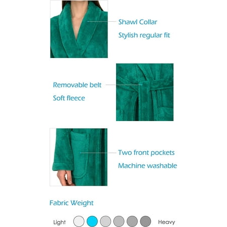

TowelSelections Women s Super Soft Plush Bathrobe Fleece Spa Robe Made in Turkey