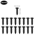 thumbnail image 2 of LOLIPPYY Carbon Steel Self Tapping Screws Flat Point Black for Fastening 100pcs, 2 of 6
