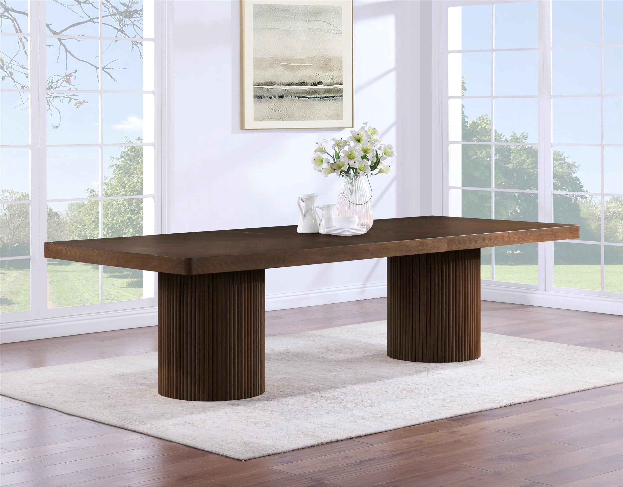 Meridian Furniture Belinda Brown Acacia  with Veneer Dining Table