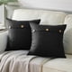 thumbnail image 1 of Dinheiro Andaot 2 paquetes de fundas de almohada impermeables para exteriores con triple botón, fundas de cojín de lino suave para muebles de patio, hamaca, tienda, balcón, sofá, decoración del hogar, 1 of 6