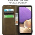 thumbnail image 2 of for Galaxy A32 5G Wallet Case,Premium PU Leather Flip Folio Case,Card Slots,Cash Pocket,Kickstand,Magnetic Closure TPU Shockproof Interior Protective Case for Samsung Galaxy A32 5G,Green, 2 of 15