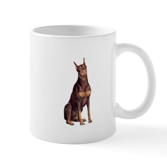 CafePress - Red Doberman #1 Mug - 11 oz Ceramic Mug - Novelty Coffee Tea Cup