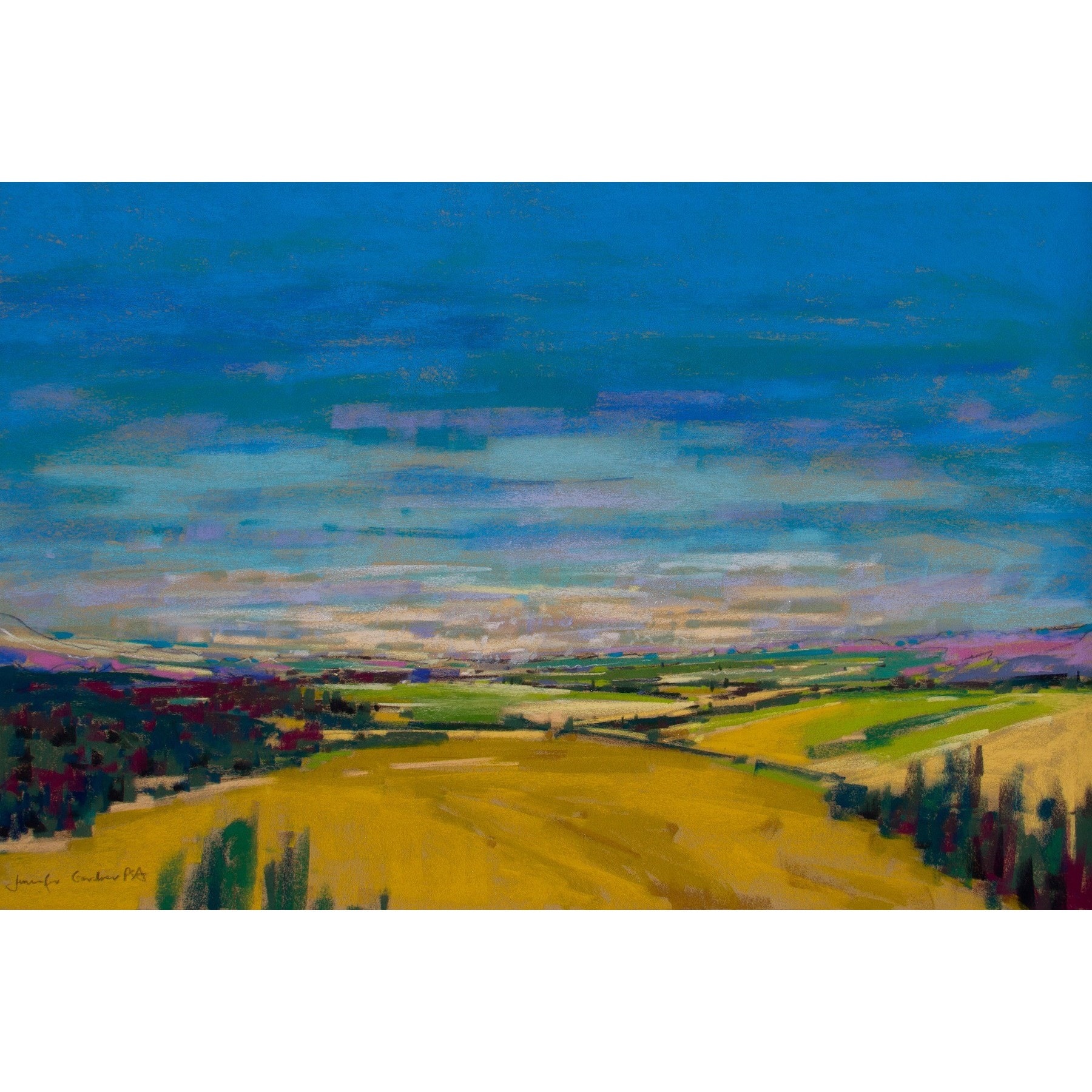 "Patchwork Fields XI" Painting Print on Wrapped Canvas