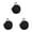 Black, variant on 3Inch Zipper Sports Outdoor Headphone Bag Hanging Keychain Round Mini Coin Purse Dog Treat Pouch Portable Earbud Storage Case Travel Organization Nylon Material 3PC