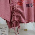 thumbnail image 5 of Camisetas cortas para mujer, ropa de verano coreana para mujer, tops cortos verdes con estampado de letras y frunces para mujer, camisetas básicas de moda kawaii, 5 of 5