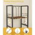 thumbnail image 5 of Free Standing Towel Racks for Bathroom with U-Shaped Detachable Dividers, 3-Tier Floor Towels Holder Stand with Shelf & 8 S-Hooks, Metal Pool Towel Storage Organizer for Home, Poolside, Black, 5 of 7