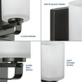 thumbnail image 4 of League Collection One-Light Matte Black and Etched Glass Modern Farmhouse Bath Vanity Light, 4 of 6