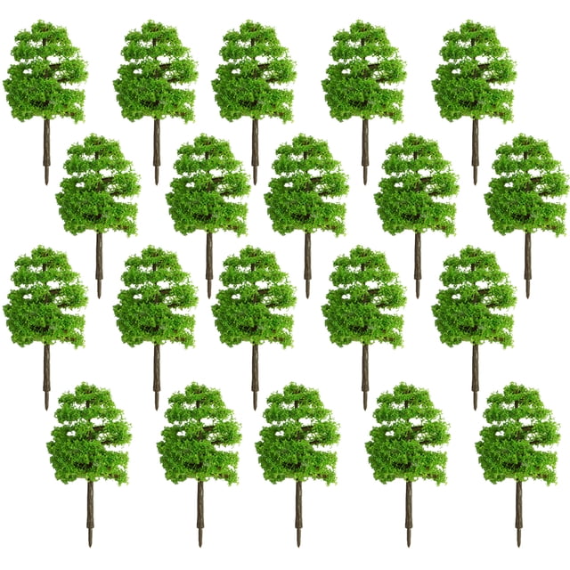 Advancent Paquete de 20 Mini modelo de árbol, árboles de plástico artificiales, arquitectura, paisaje, bricolaje, oficina, jardín, decoración, Decoración del hogar Advancent HA011976-00