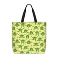 thumbnail image 1 of Disketp Funny Frogs Bolsa Tote de Lona para Mujer, Bolso de Hombro y Cruzado con Cierre de Cremallera, 1 of 7