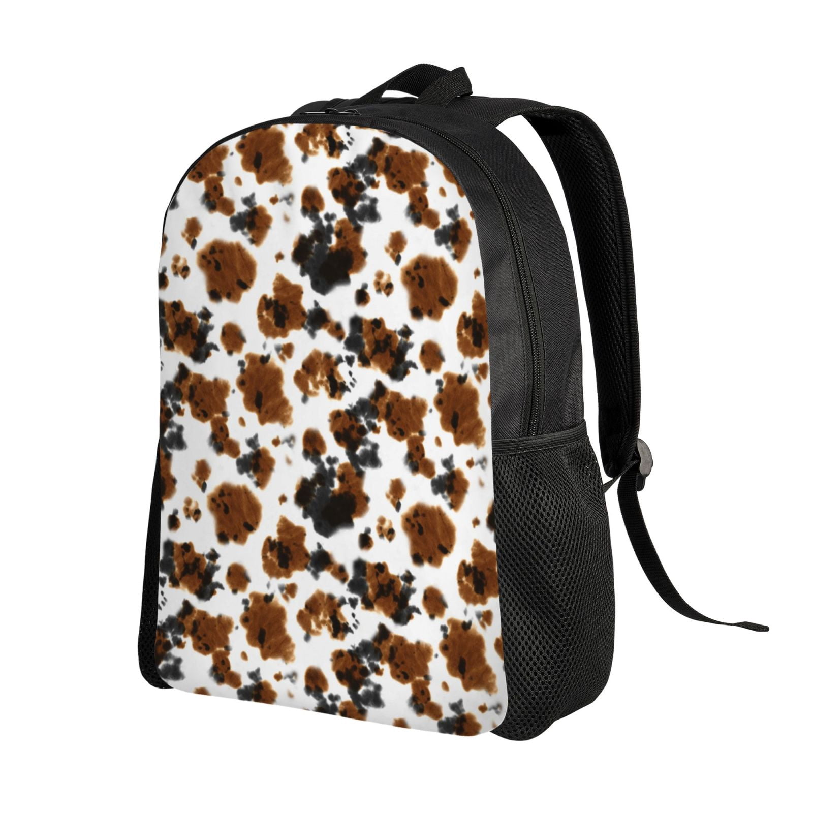 Horeoi Cow Tie Dye Print Waterproof 600D Oxford Laptop Backpack for School Travel Work - Lightweight Durable Bag with Adjustable Straps