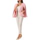 thumbnail image 2 of Blazer de manga capa Inspire Chic para mujeres, chaqueta casual de trabajo abierta, color rosa, 2 of 6