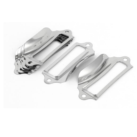 Soporte de etiqueta de marco de tarjeta de metal para cajones de muebles Unique Bargains, 69 mm de largo, 8 piezas