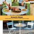 thumbnail image 6 of Elastic Fitted Round Tablecloth, Teal Ombre Waterproof Stretch Table Cover for 55"-60" Tables, Modern Yellow Gradient Farmhouse Art Washable Outdoor Tablecloths for Patio, Picnic, Camping, 6 of 9