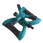 Riousery Rotary 3-Arm Garden Sprinkler, Automatic 360 Degree Rotating Water Sprinkler System for Lawn Irrigation, Yard, Flowerbeds, and Summer Cooling (9.45 inches / 24 cm)