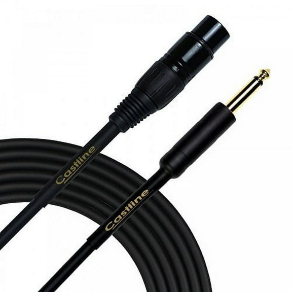 3 ft castline gold xlr female to 1/4 ts patch cable mogami neglex 2549