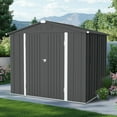 thumbnail image 4 of Seizeen 8x6ft Metal Storage Shed, All-Weather Outdoor Utility Shed with Air Vent, Lockable Doors, Sloped Top, Walk-in Garden Tool Shed for Bike Storage, 4 of 9