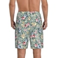 thumbnail image 4 of Lsque Rose Flowers Mens Sleep Pajama Shorts,Short Pajama Pants, Cotton Ultra-Soft Knit-Medium, 4 of 9