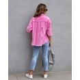 thumbnail image 2 of Fashion Ripped Shirt Jacket Female Autumn And Spring Casual Tops Womens Clothing, 2 of 11