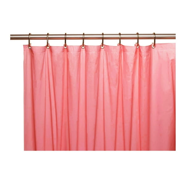 Venice Collections Élégant Rideau de Douche en Vinyle Robuste pour la Maison avec 12 Œillets en Métal Rose Poussiéreux