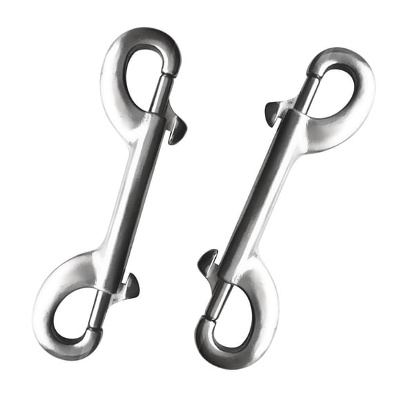 2pcs 10cm 316 Marine Stainless Steel Double Ended Snap Clip Hook