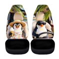 thumbnail image 4 of HUISEFOR Car Seat Cover Cute Penguin Car Seat Covers Protector Breathable Anti Slip Cars Interior Accessories Elastic Polyester Fits for Cars SUV, 4 of 7