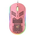 thumbnail image 1 of Ultralight Wired Gaming Mouse, Lightweight Honeycomb Shell, 4 RGB Breathing Backlit Mice, 6 Adjustable DPI 6400, USB Optical Computer Mice for Gamer / Office, 1 of 8
