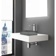 thumbnail image 3 of Plaza 15" Square Decorative Black Vessel Glass Sinks With 36" White Base, 3 of 7