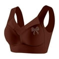 thumbnail image 4 of KHONTS Plus Size Push up Bras for Women Seamless Sheer V Neck Bra Full Coverage Smoothing Back Bralettes for Everyday Wear Coffee XXXL, 4 of 4
