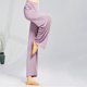 thumbnail image 4 of Gibobby Pantalones dama Pantalones de yoga de talle para mujer Pantalones acampanados adelgazantes para mujer Pantalones de levantamiento de cadera de verano Pantalones de pie(Morado， L), 4 of 5