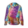 thumbnail image 2 of Picia Rainbow Melting Ice Cream Women's Men's UPF 50+ Sun Protection Hoodie Shirt Long Sleeve SPF Fishing Outdoor UV Hiking Lightweight Shirts-3X-Large, 2 of 9