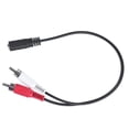 thumbnail image 1 of 3.5 mm stereo female 2 RCA male AV cable auxiliary audio adapter wire, 1 of 6