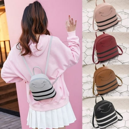 Women Girl Small Backpack Travel Shoulder Bag PU Leather Handbag Rucksack School